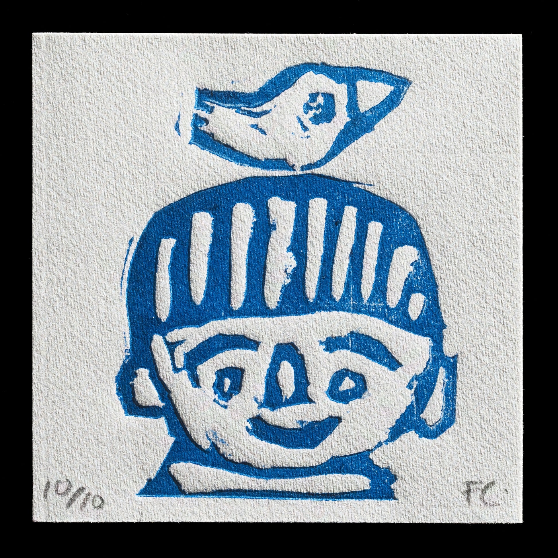 "Boy with a Bird on his Head" by Fabric Lenny