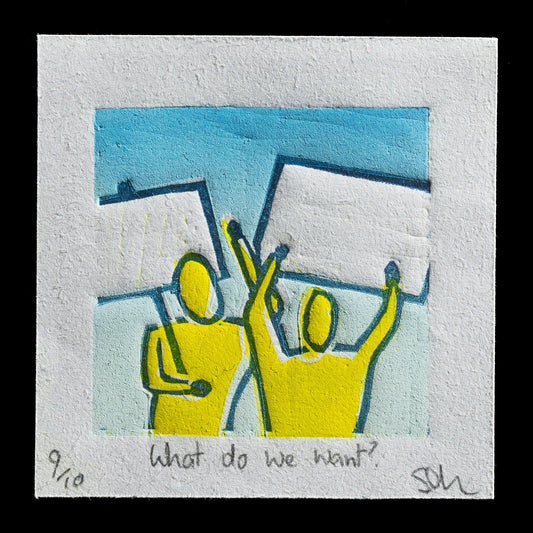 "What do we want?" by Simon Occleshaw