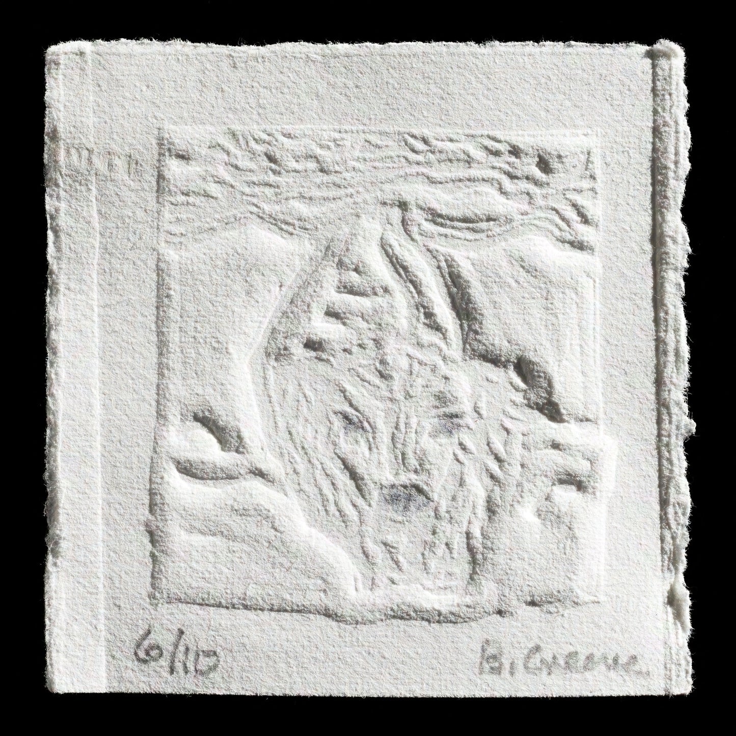 "Cow in snow" by Barbara Greene