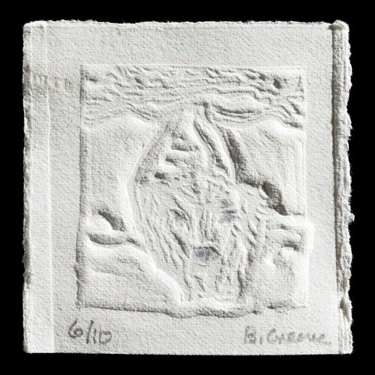 "Cow in snow" by Barbara Greene