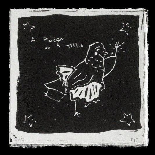 "A pigeon in a tutu " by Feline Mönke