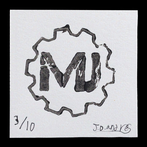 The Maker Josh logo is a relief print featuring a stylized 