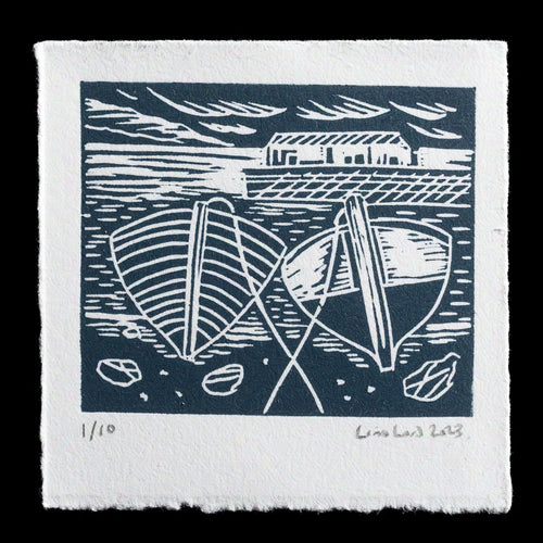 This linocut print, 